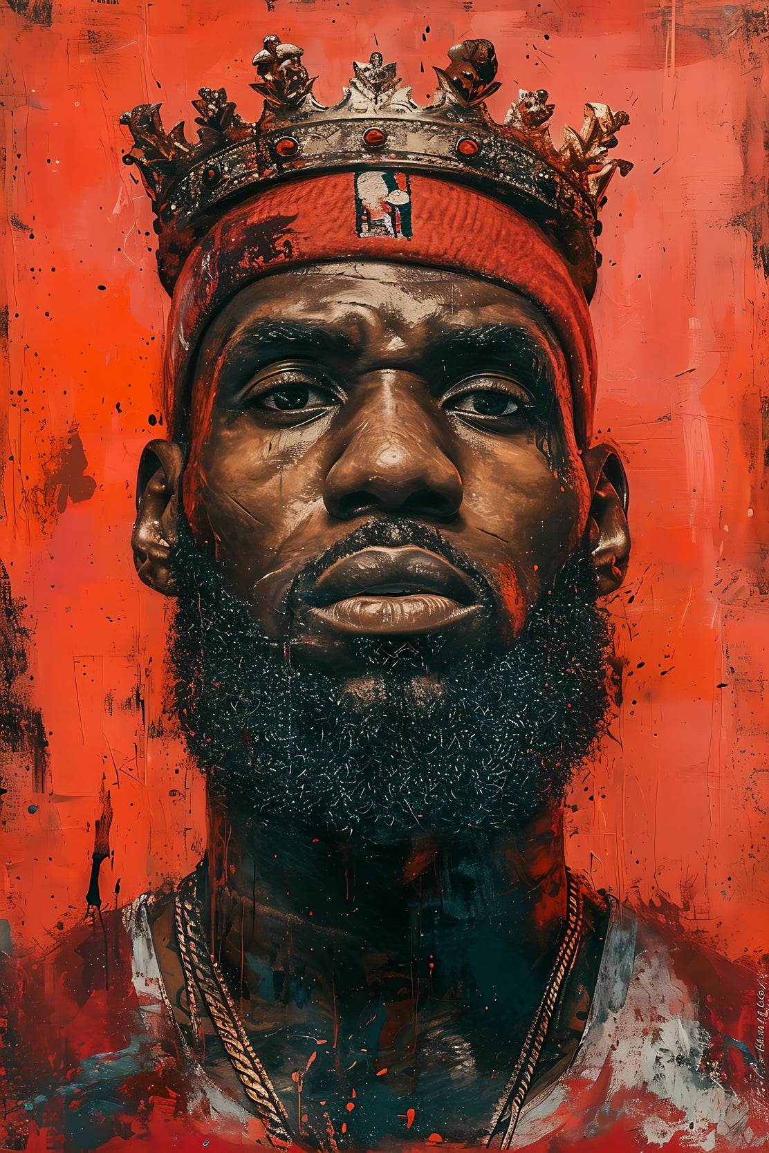 Master Flame Sports Aesthetic Wall Art Poster for Living Room, Home & Wall Decor | Basketball | King LeBron James - beink online art store