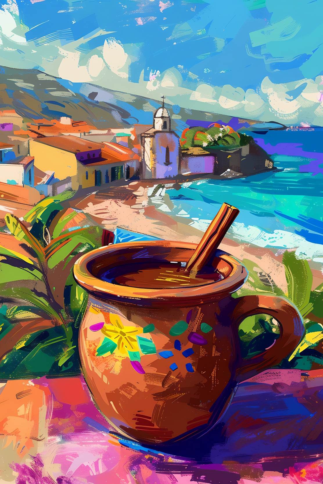 Greece Beachside Bliss Wall Art - beink online art store