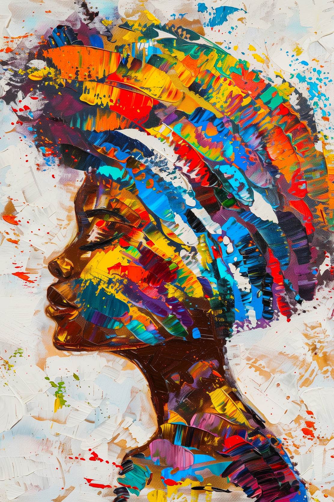 African Woman Portrait Wall Art - beink online art store