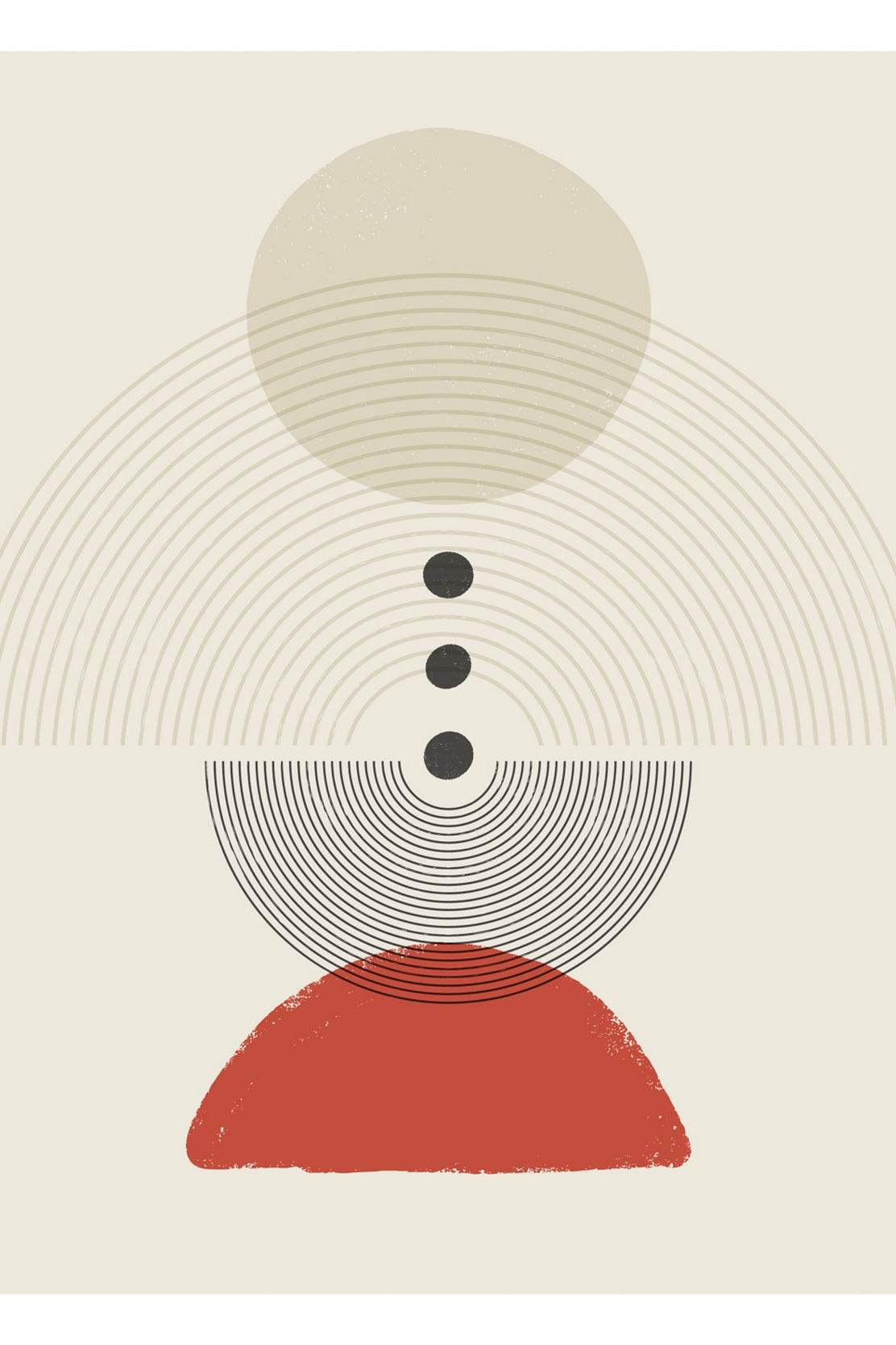 Circular Geometric Shapes Abstract Wall Art - beink online art store