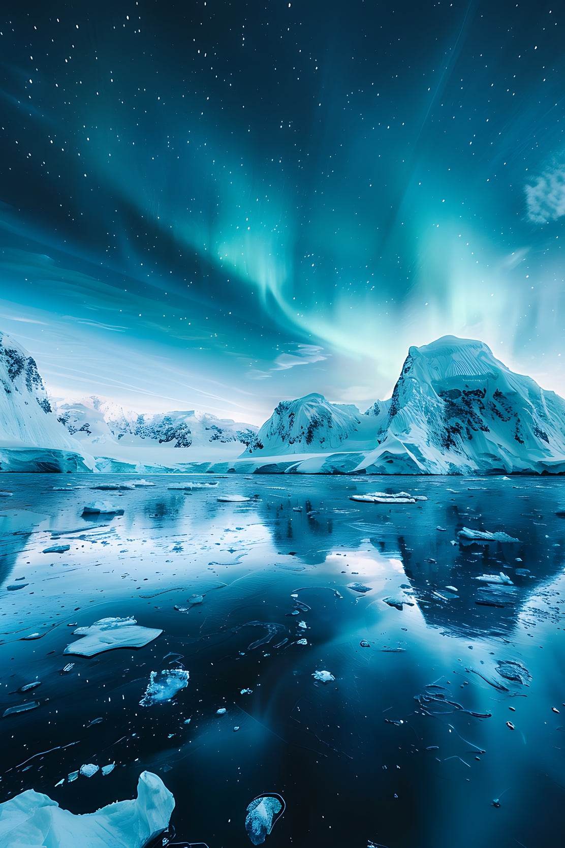 Arctic Aurora Reflection Wall Art - beink online art store