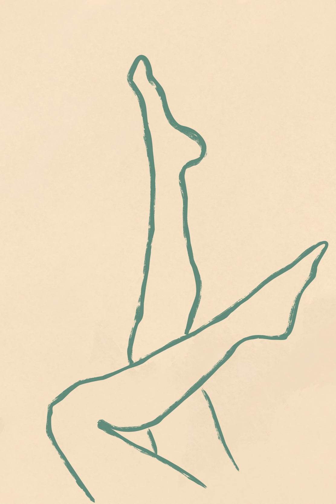 Drawing of A Woman Legs Wall Art - beink online art store
