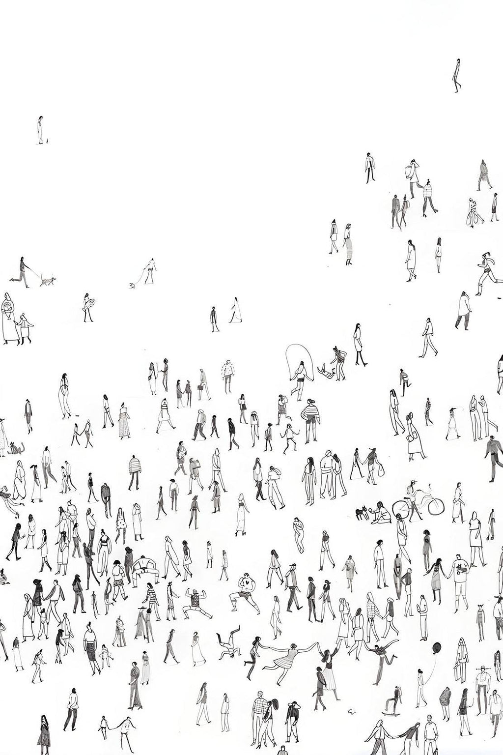 People in Motion- Drawing Modern Art - beink online art store