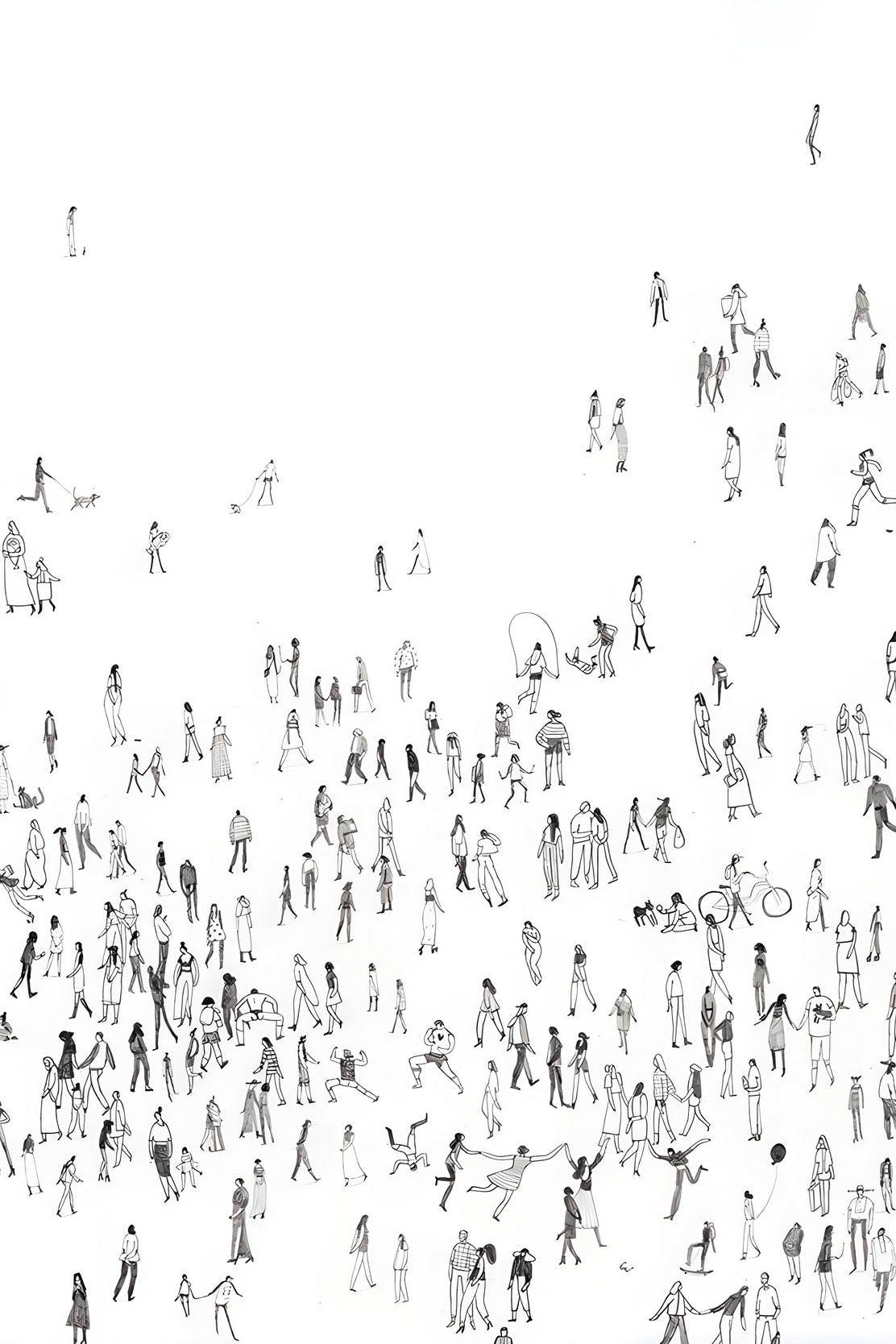 People in Motion- Drawing Modern Art - beink online art store