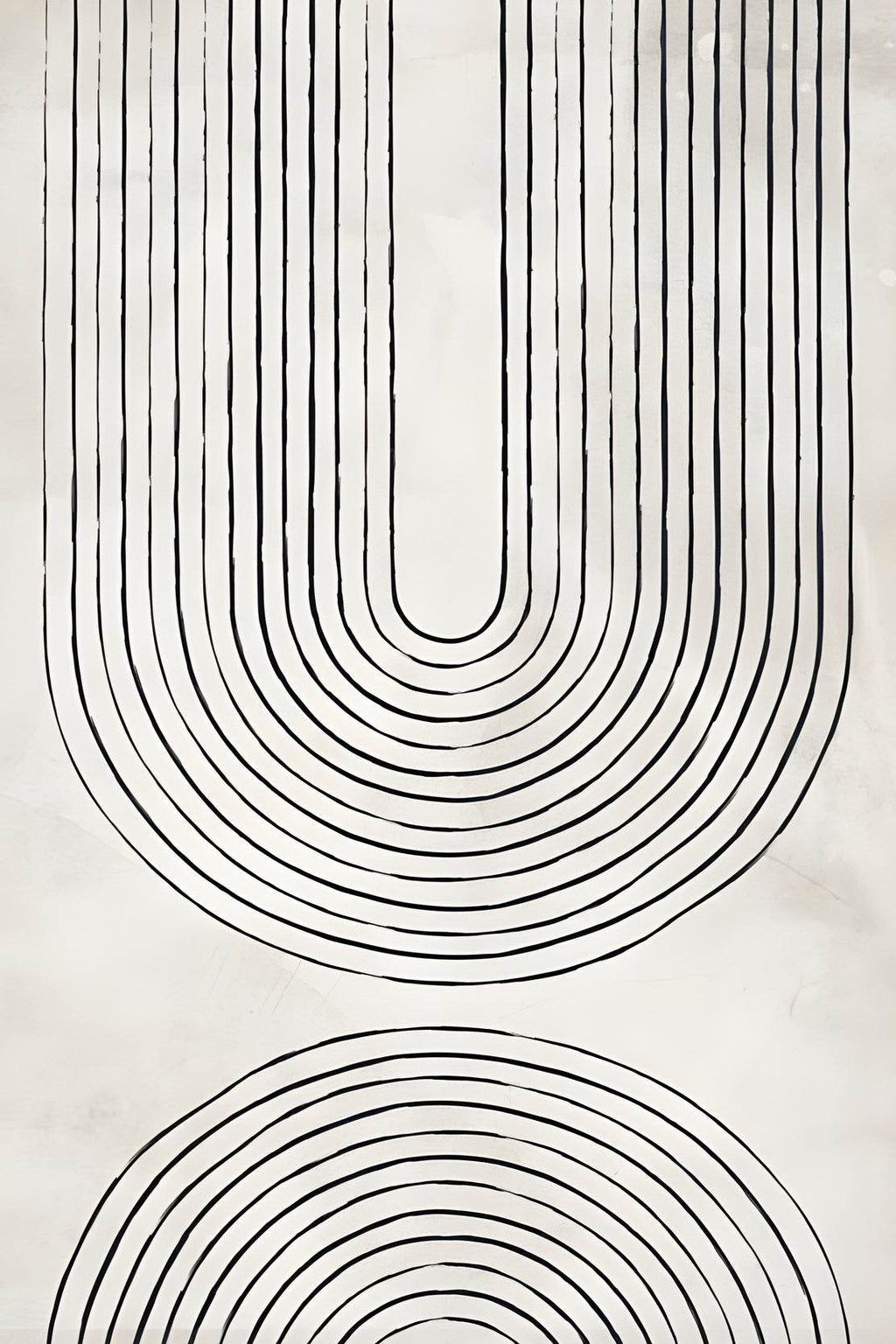 U-Shape Geometrical Line Modern Wall Art - beink online art store