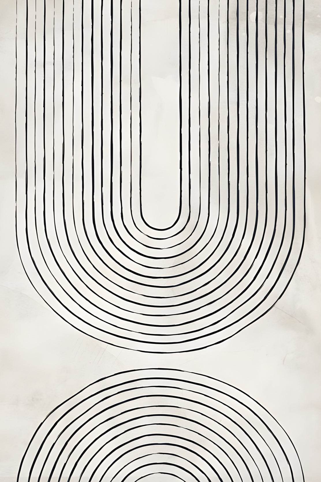 U-Shape Geometrical Line Modern Wall Art - beink online art store
