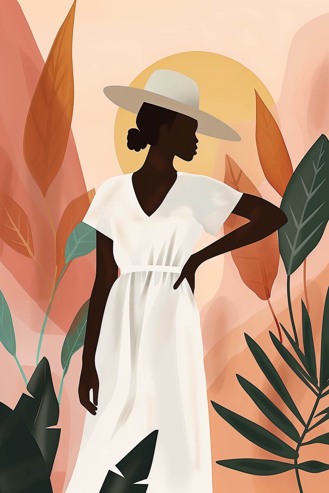 Flowers And Woman Wall Art - beink online art store