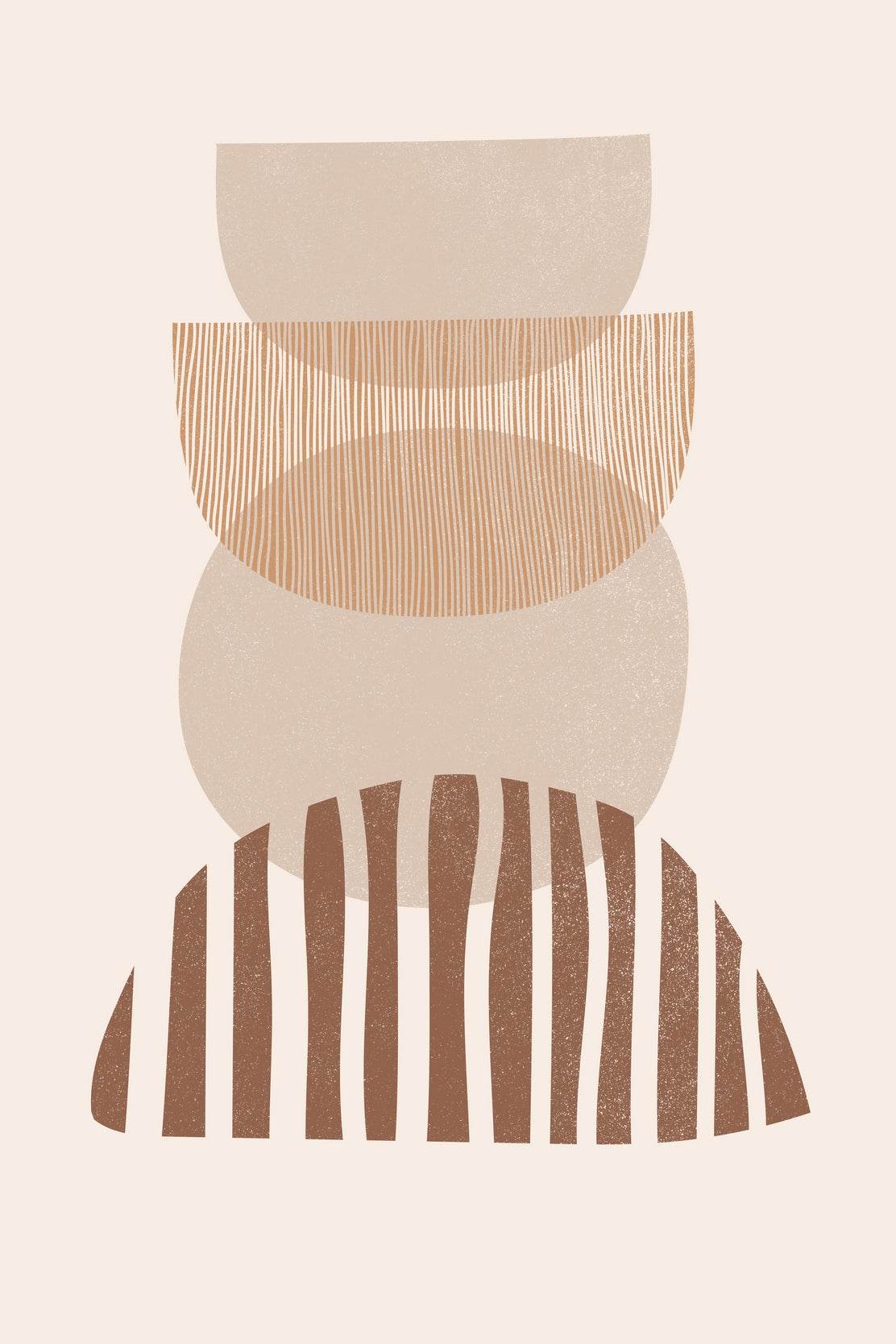 Abstract Shapes and Lines Stacked Stones ArtWork - beink online art store