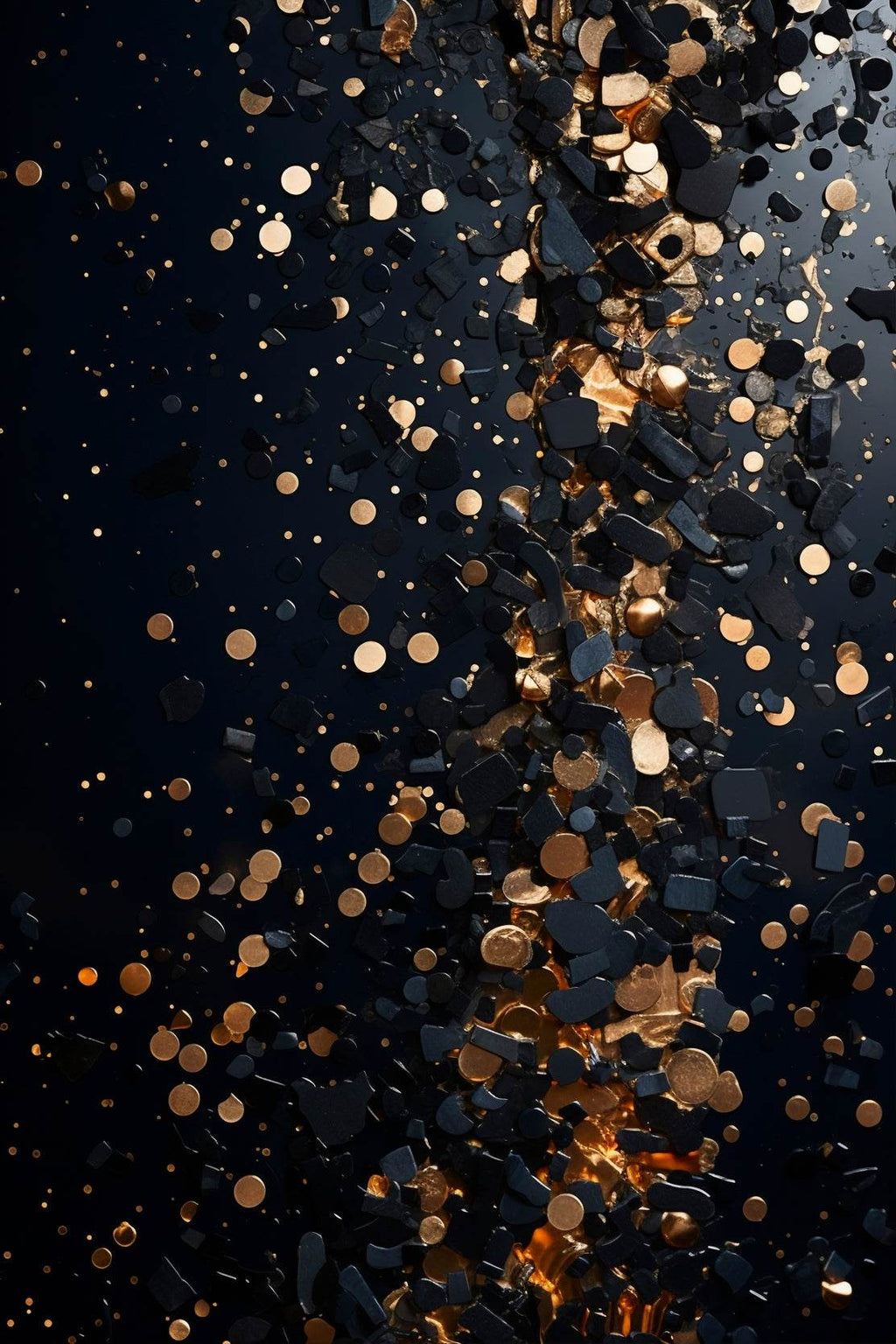 Closeup of goldpainted black surface - beink online art store