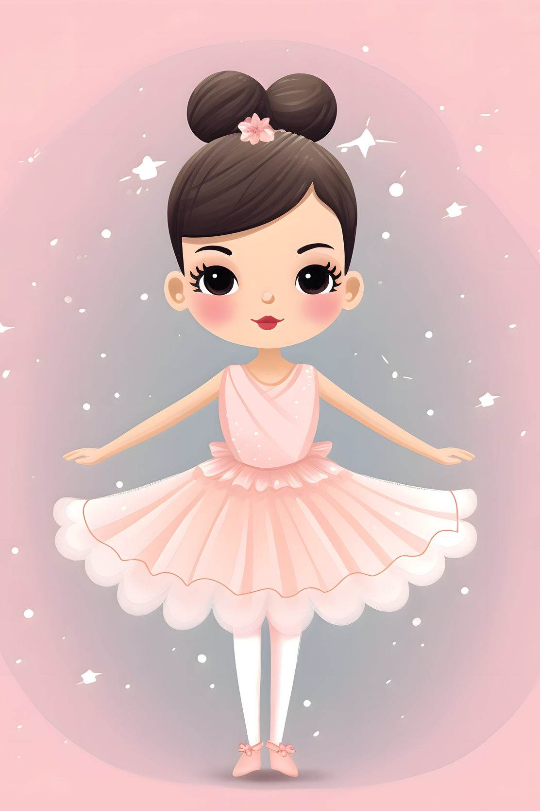 Little Ballerina illustration Wall Art - beink online art store