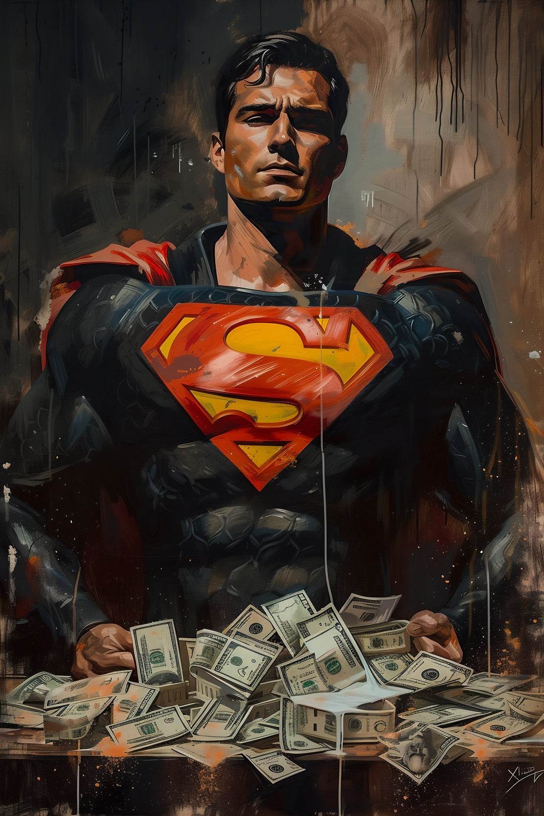 Premium Painting of Superman - beink online art store