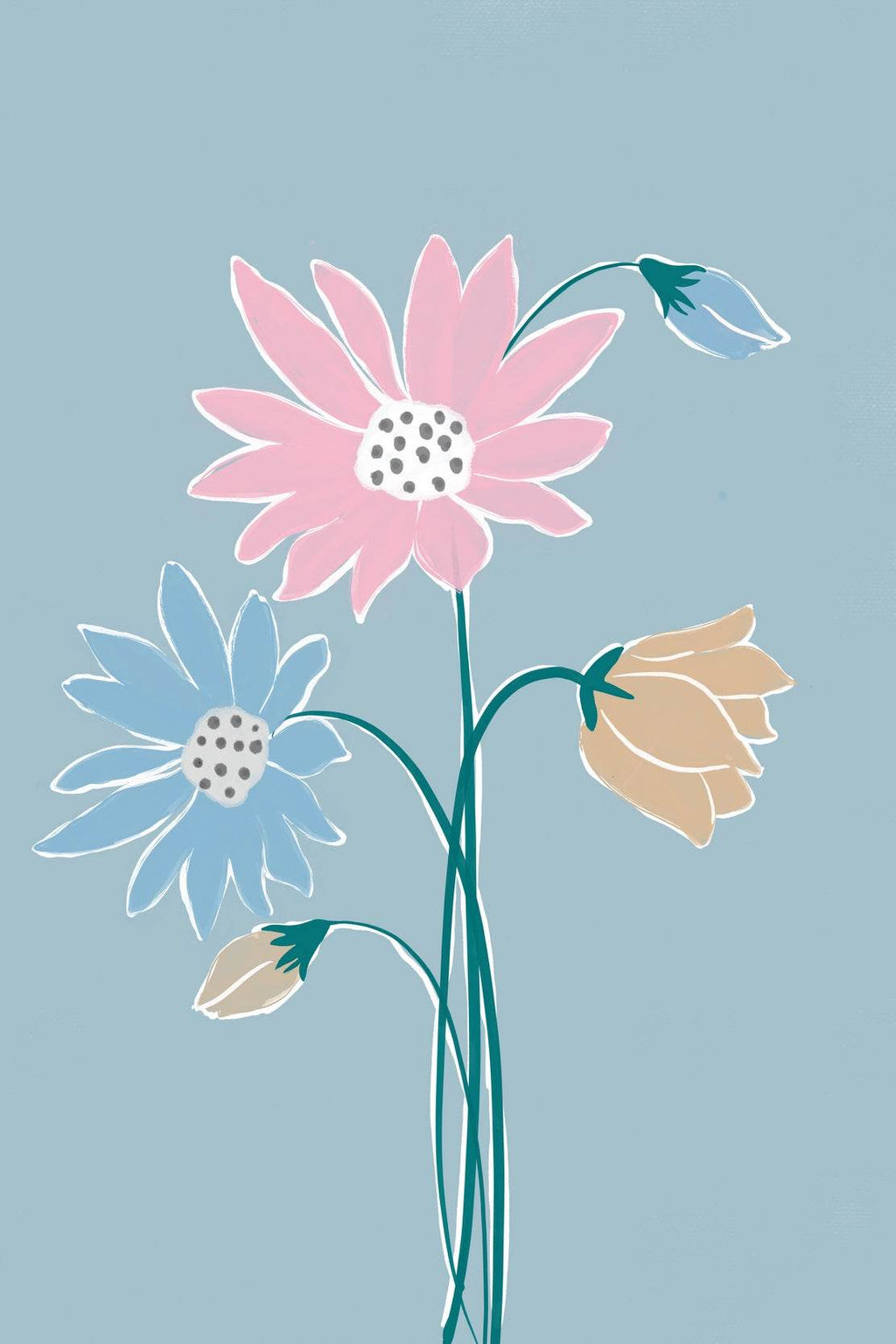 Painting Fantasy Flowers Wall Art - beink online art store