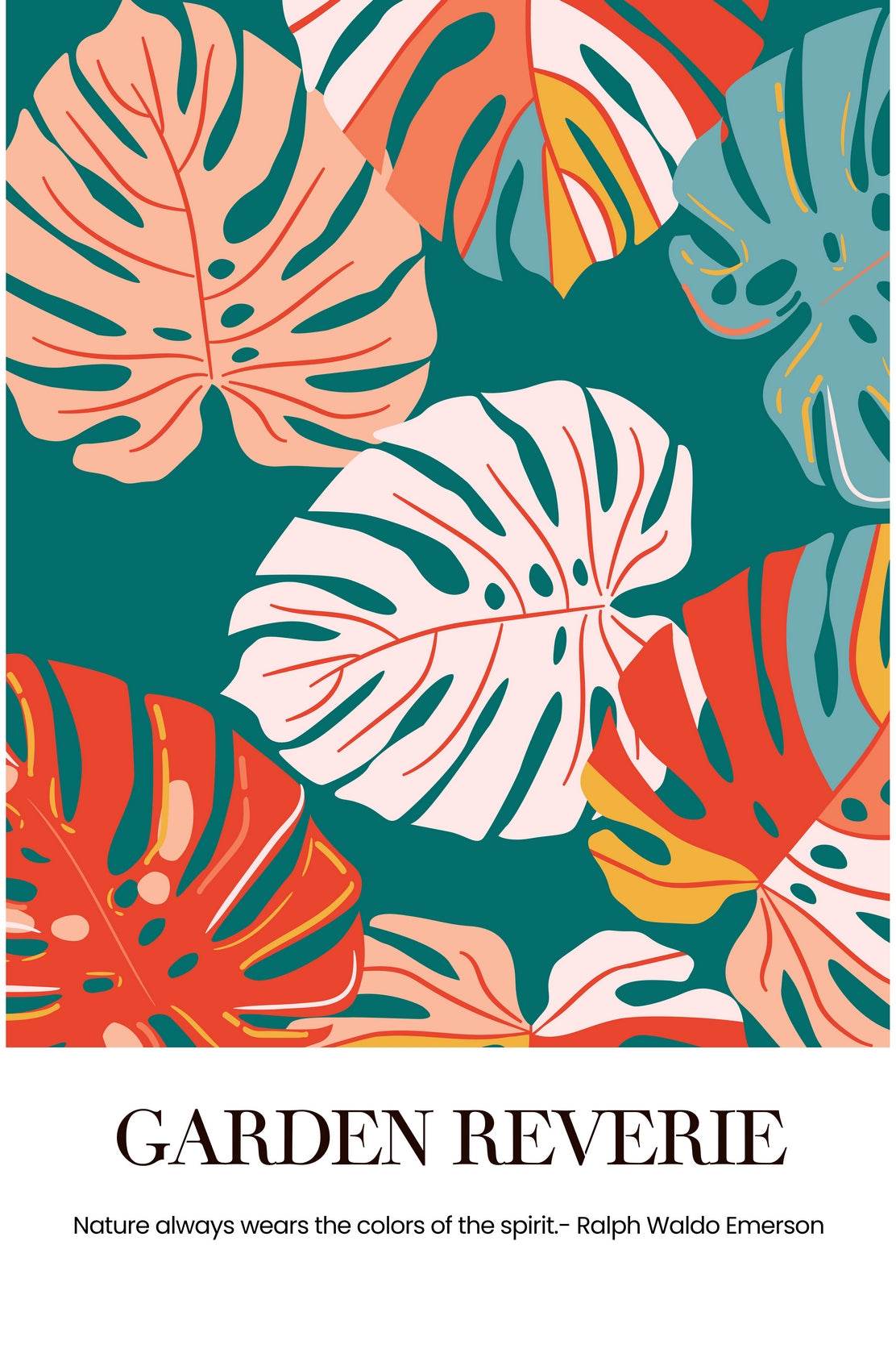 Tropical Plant Leaf Painting Wall Art - beink online art store