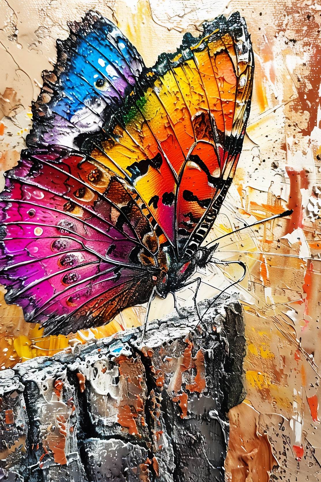 Colorful Butterfly Painting Wall Art - beink online art store