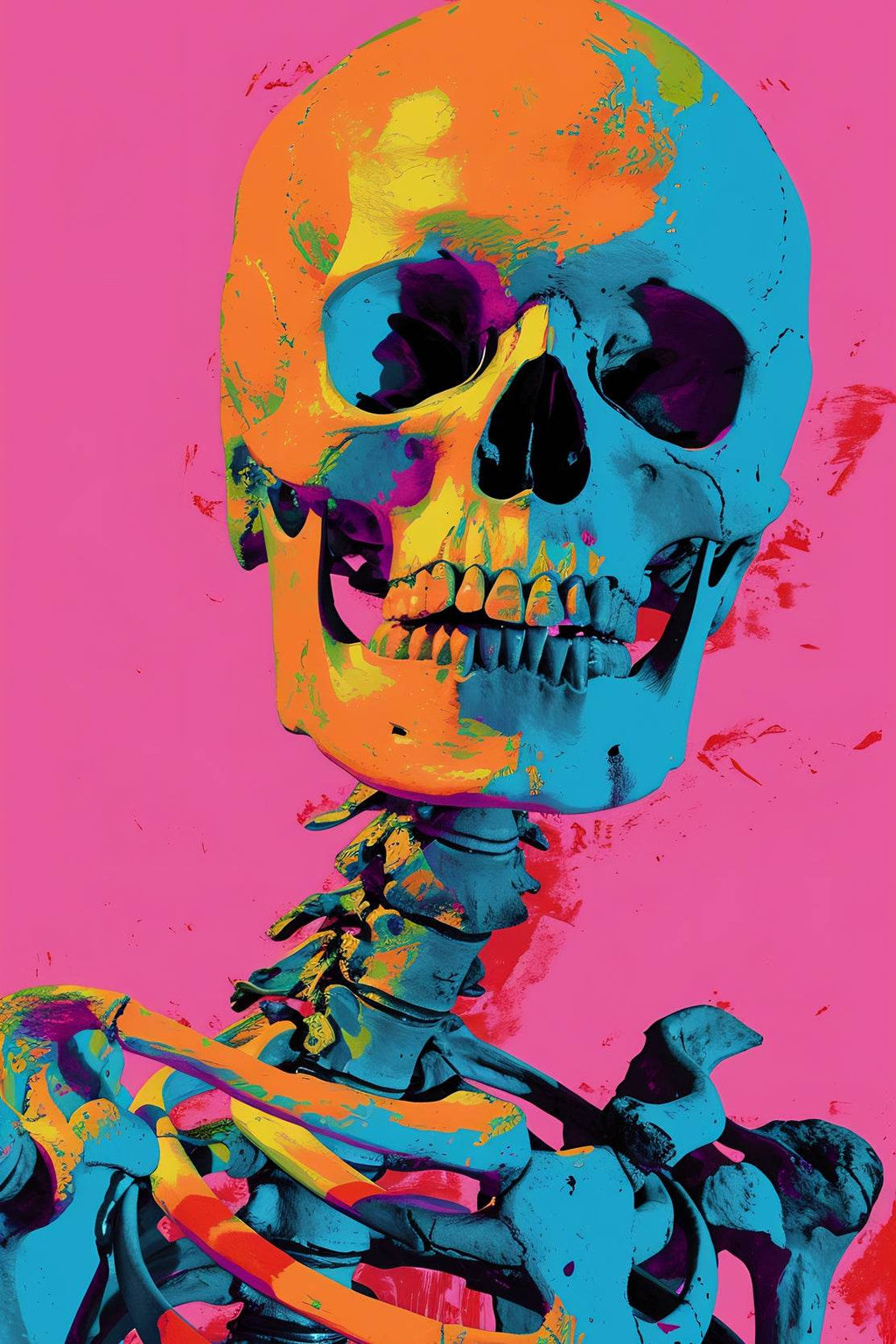 Skeleton Colorful Wall Art - beink online art store