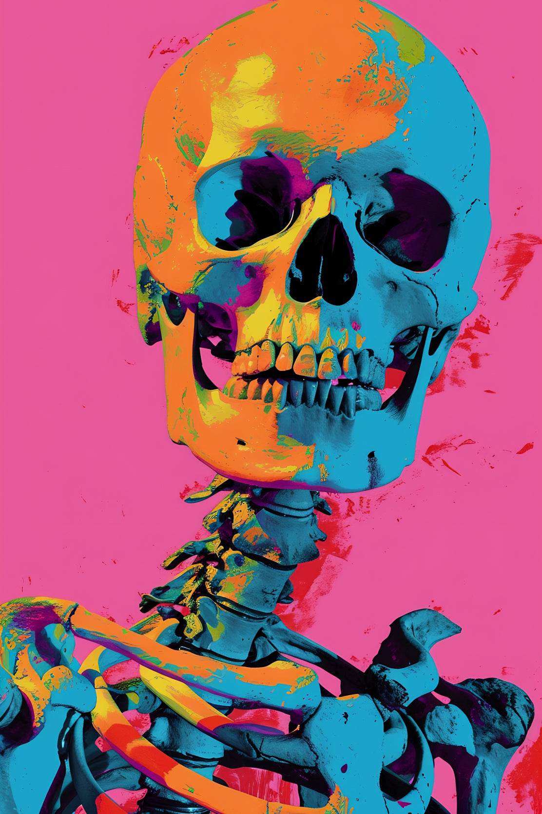 Skeleton Colorful Wall Art - beink online art store
