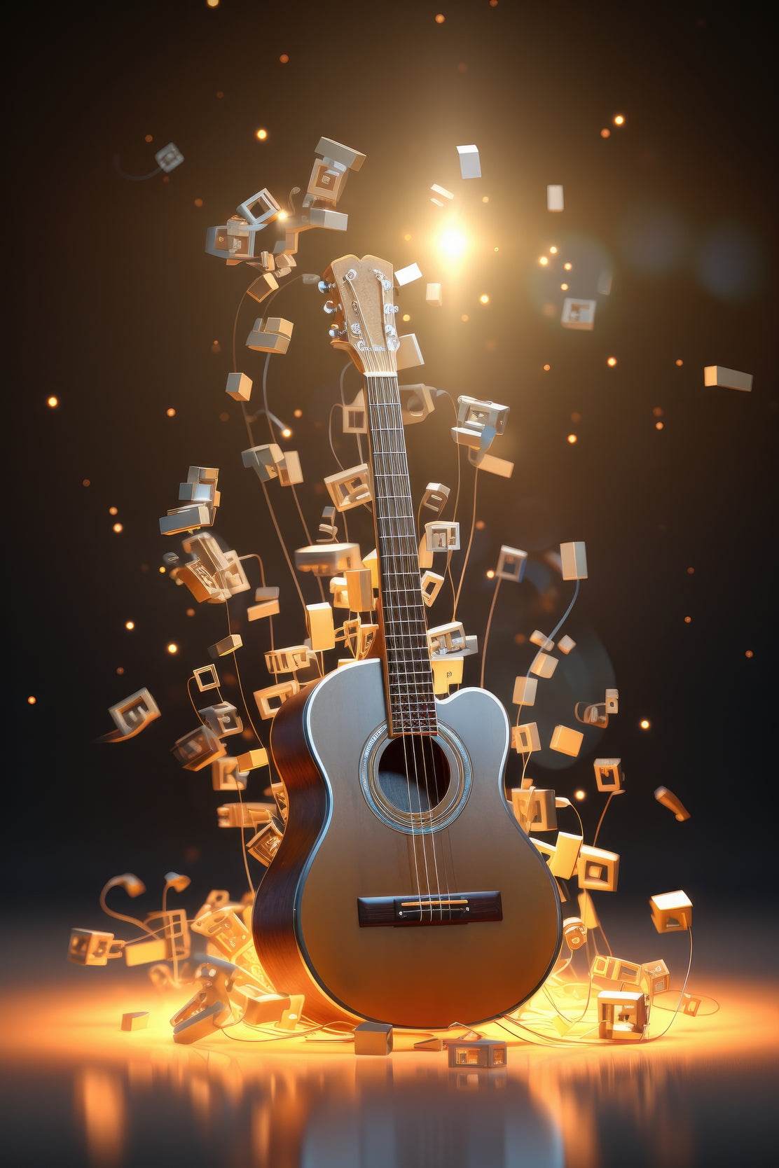 Brilliant Electric Guitar Wall Art - beink online art store