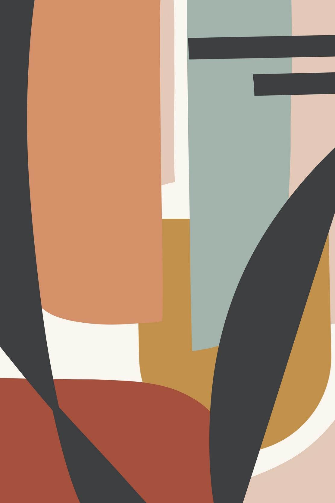 Illustration Abstract Design with Various Shapes ArtWork - beink online art store