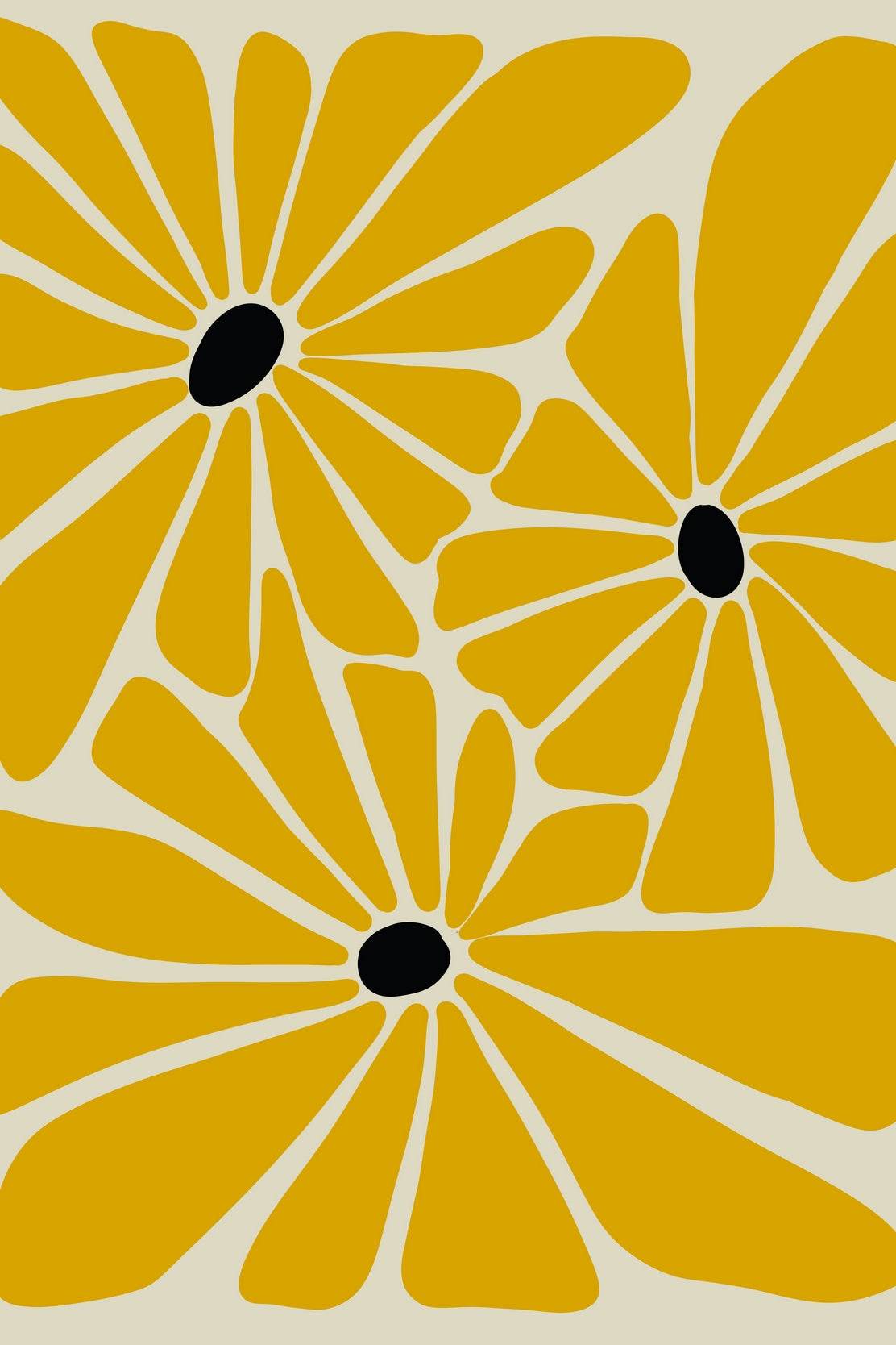 Yellow Mustard Flower Daisies ArtWork - beink online art store