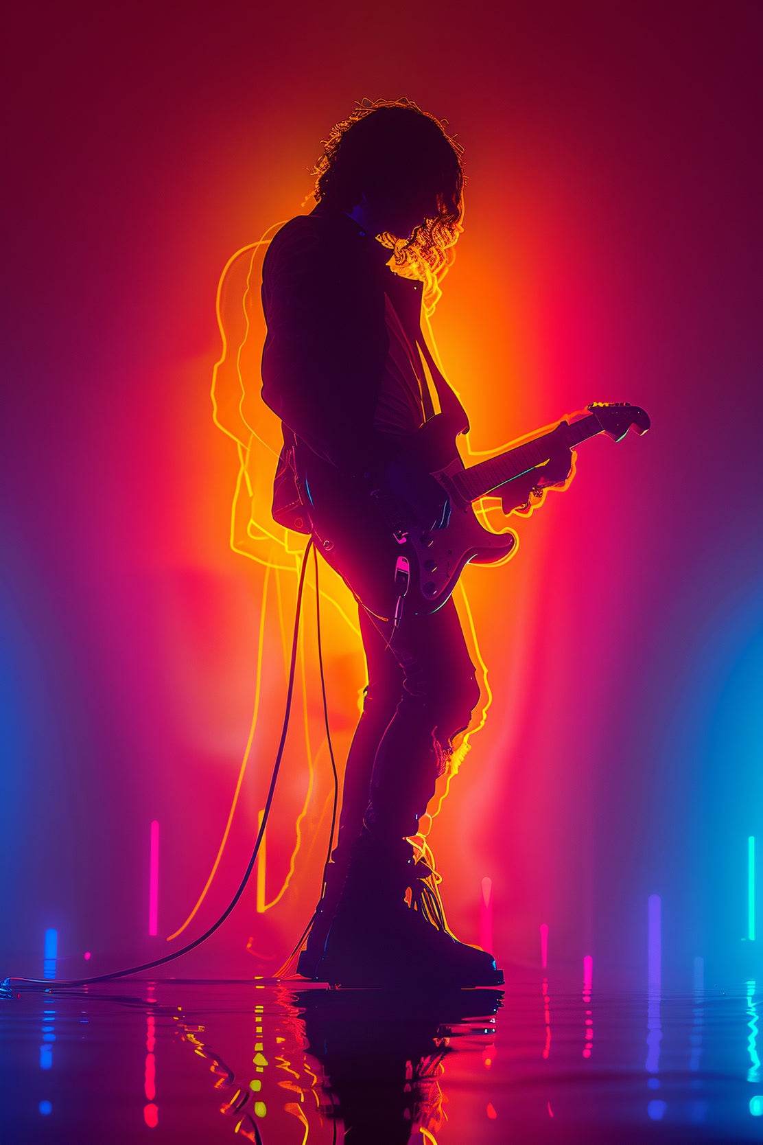 Guitarist In Concert Wall Art - beink online art store
