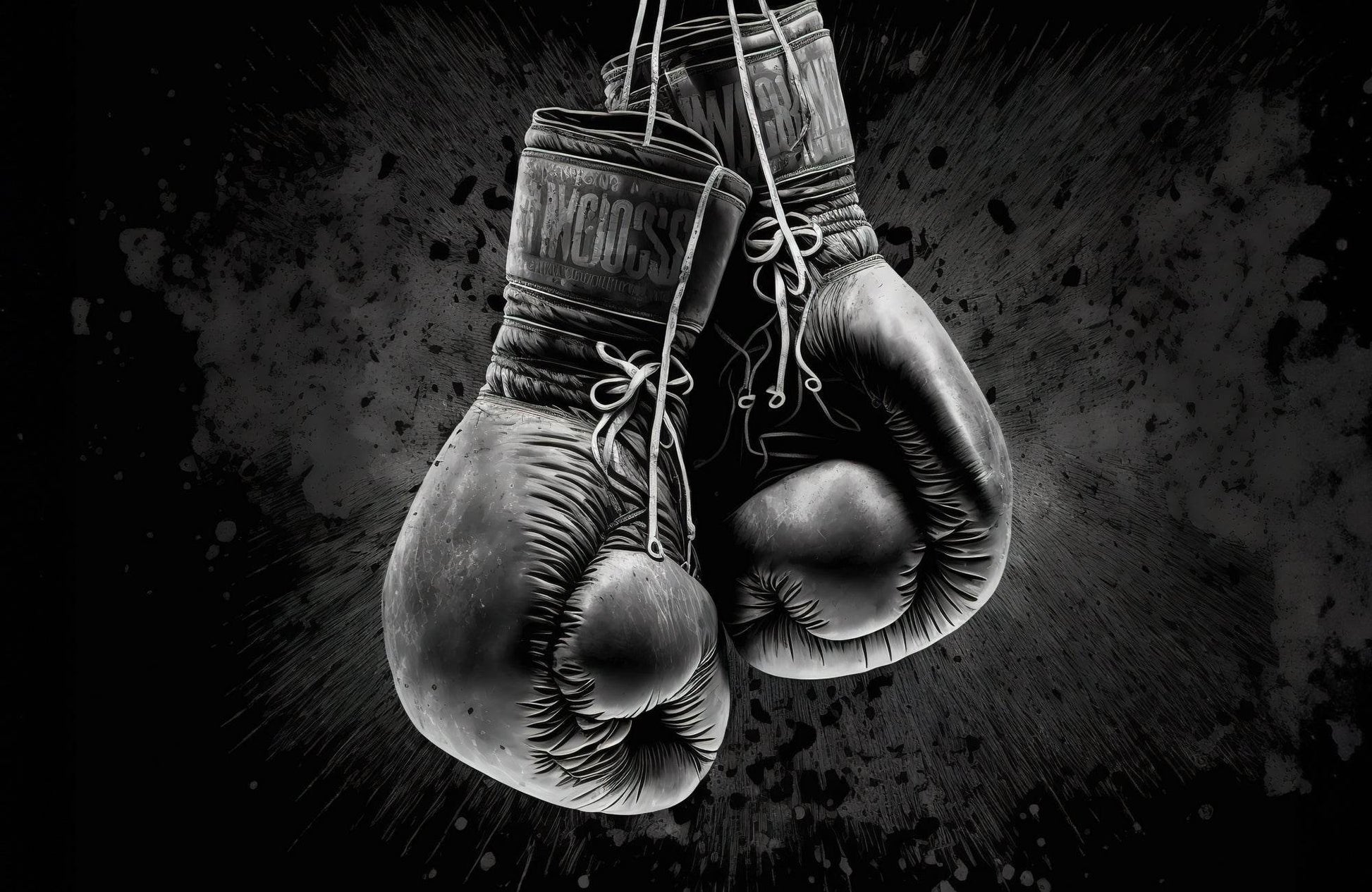 Boxing Gloves Black & White Wall Art - beink online art store