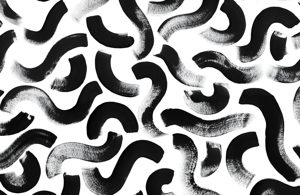 Black Paint Seamless Brush Strokes Wall Art - beink online art store
