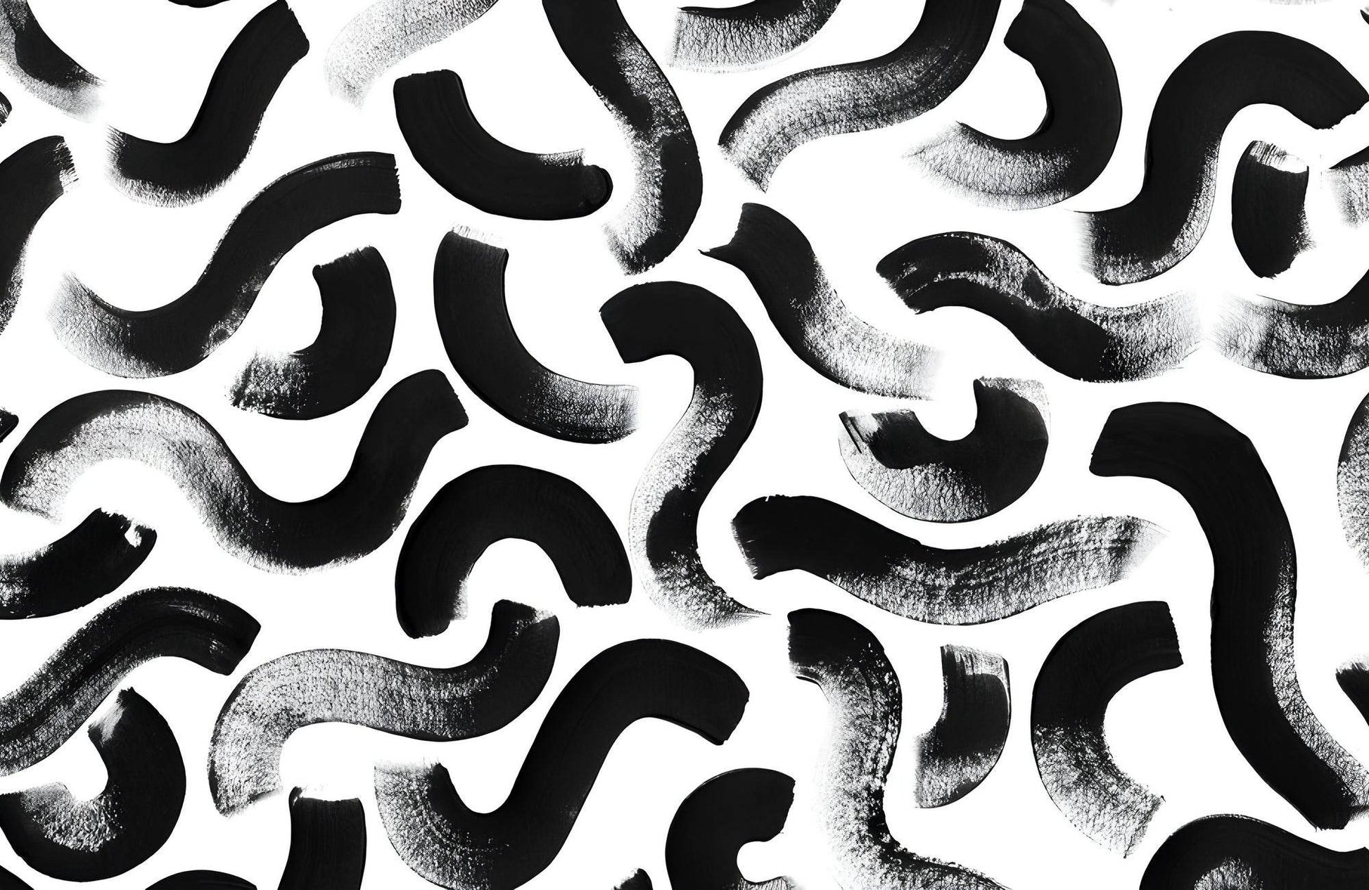 Black Paint Seamless Brush Strokes Wall Art - beink online art store