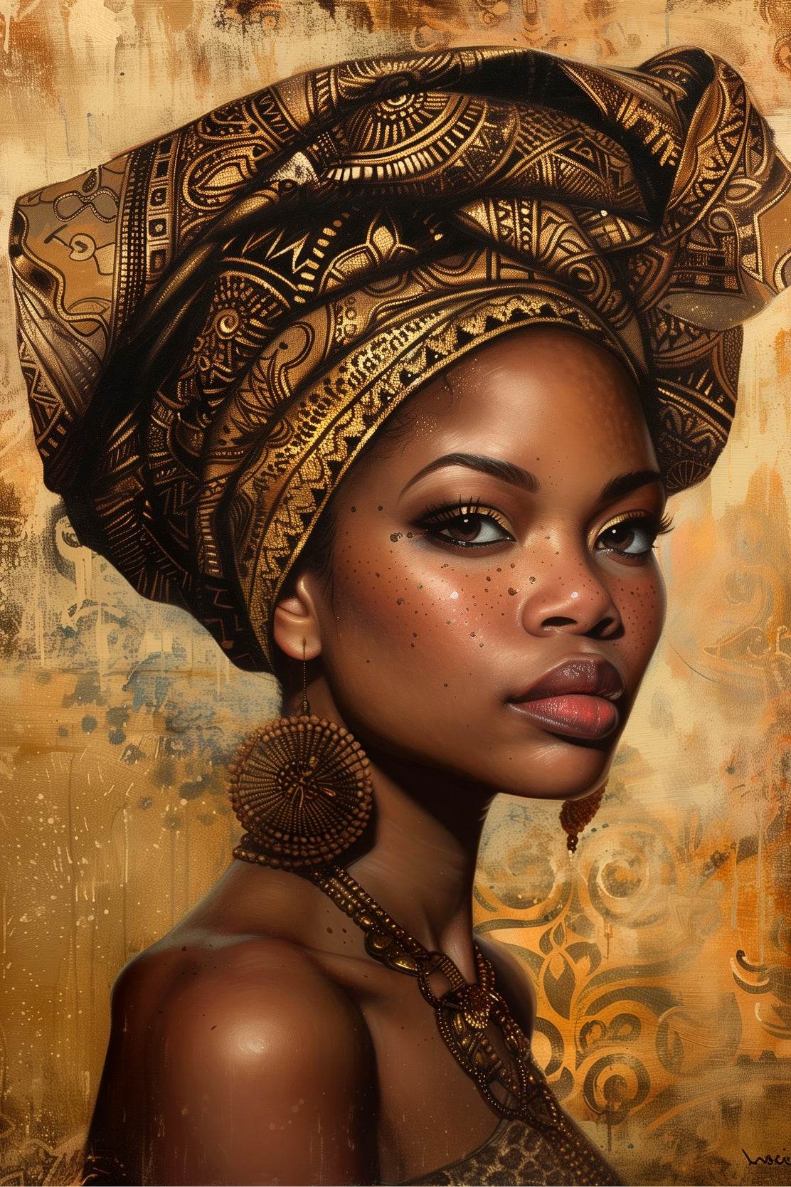 Beautiful Black Woman Wall Art - beink online art store