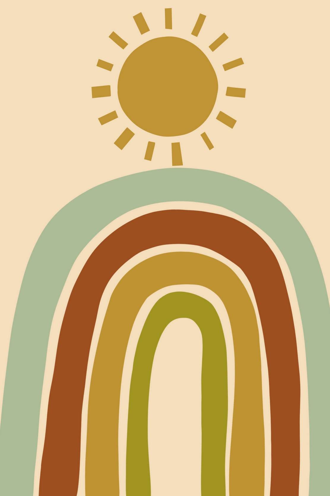 Abstract Rainbow with Sunshine ArtWork - beink online art store