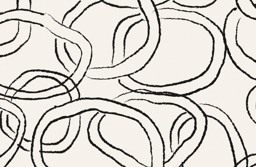 Black Leaf Pattern Abstract Wall Art - beink online art store