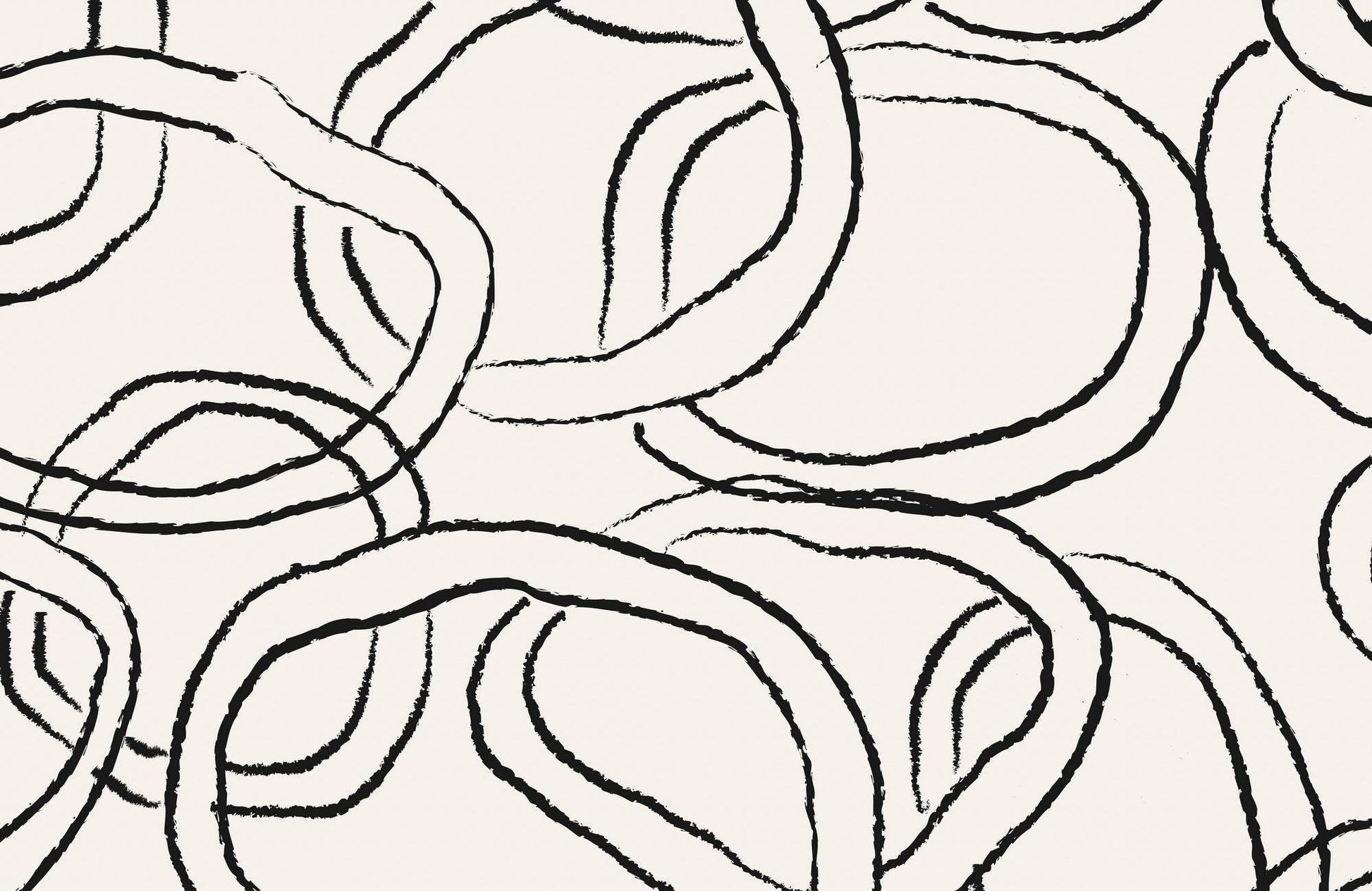 Black Leaf Pattern Abstract Wall Art - beink online art store