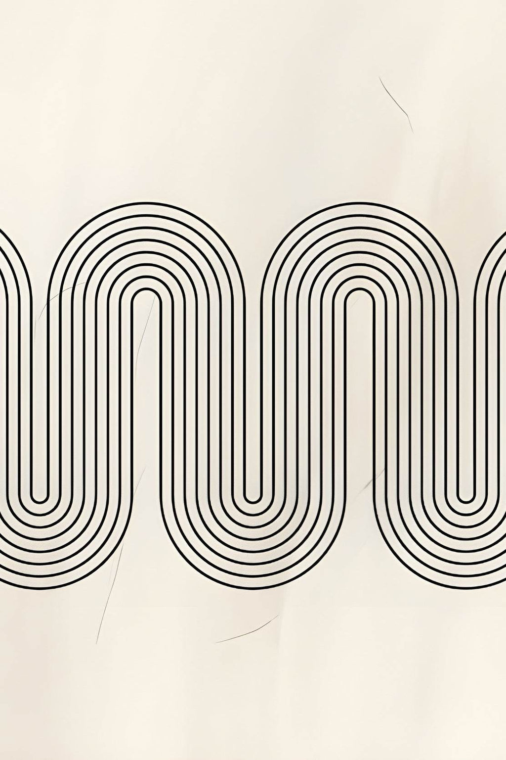 Continuous Curved Rhythm Black Lines Wall Art - beink online art store