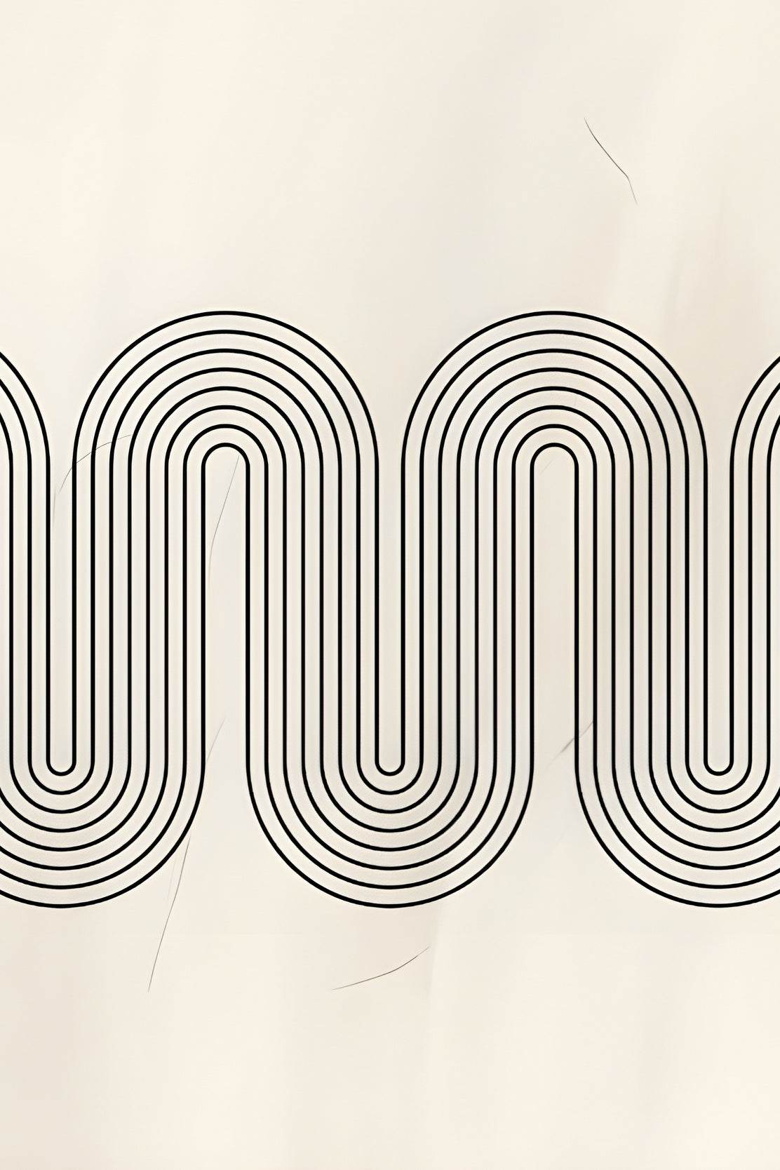 Continuous Curved Rhythm Black Lines Wall Art - beink online art store