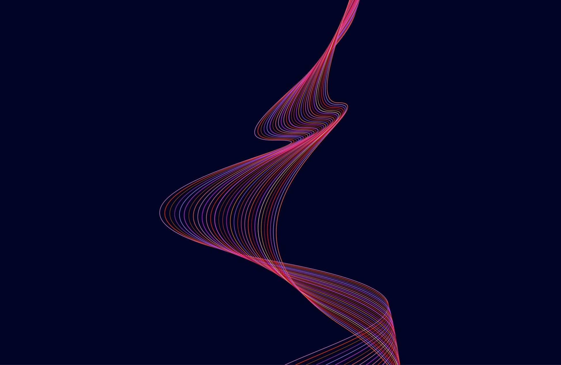Technology Line Wave Abstract Wall Art - beink online art store
