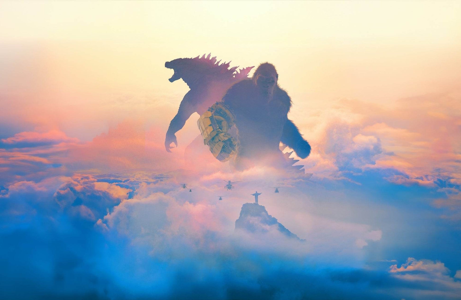 Godzilla vs Kong Fight Scene Wall Art - beink online art store