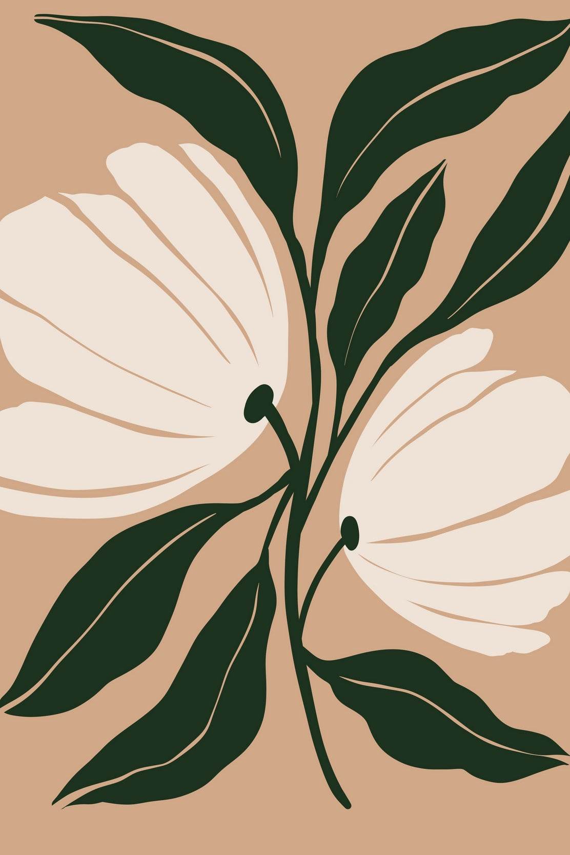 Blossom Minimalist Flowers ArtWork - beink online art store