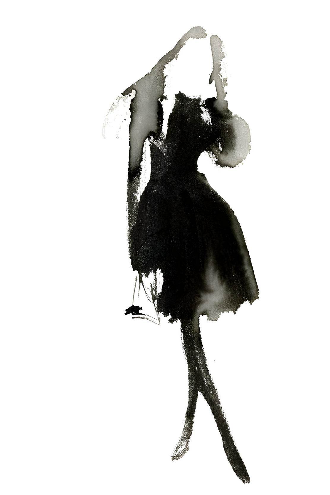 Ink-Washed Elegance - Graceful Form Woman Art - beink online art store