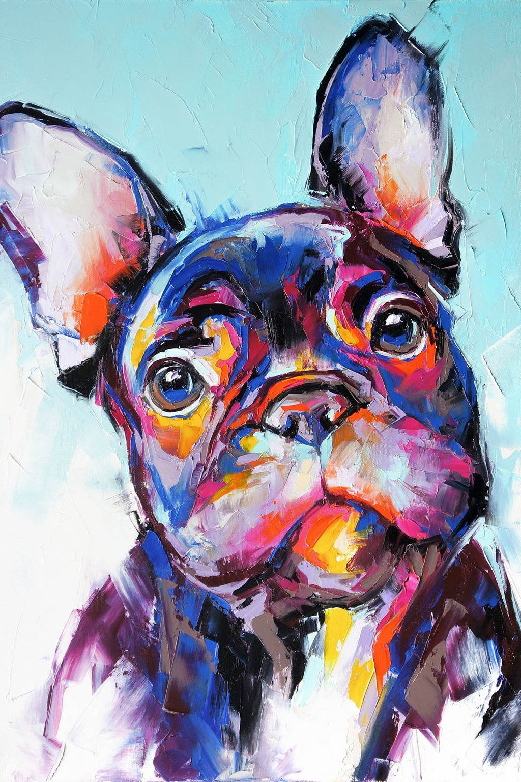 Colorful Painting of French Bull Dog - beink online art store