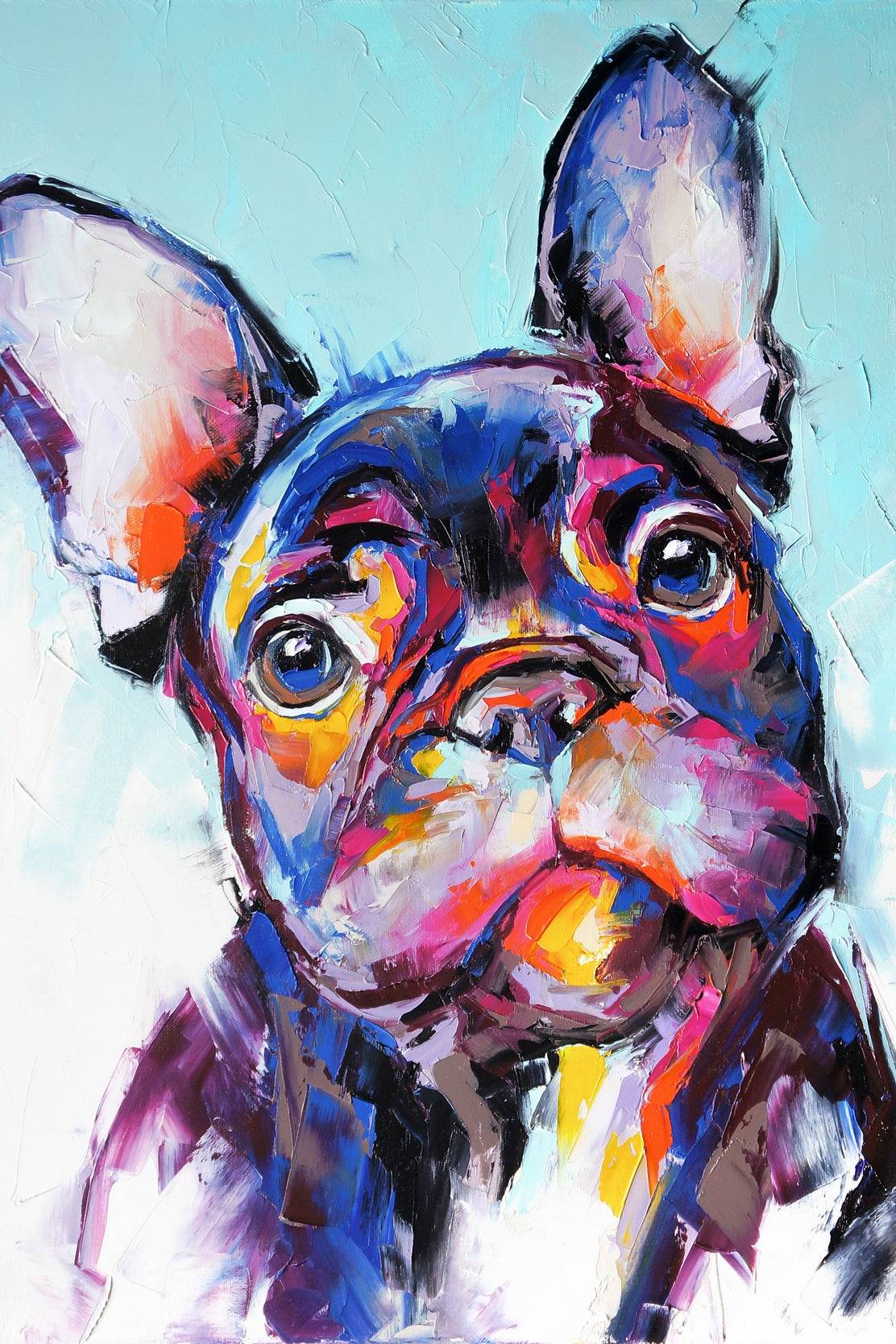 Colorful Painting of French Bull Dog - beink online art store