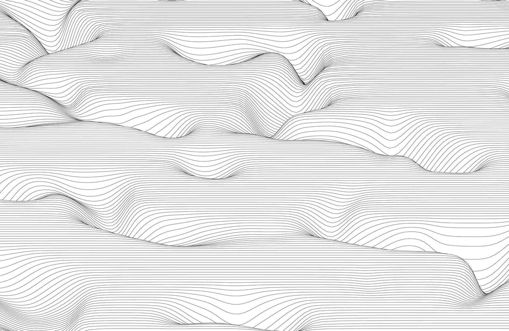 Hair Line Wave Abstract Wall Art - beink online art store