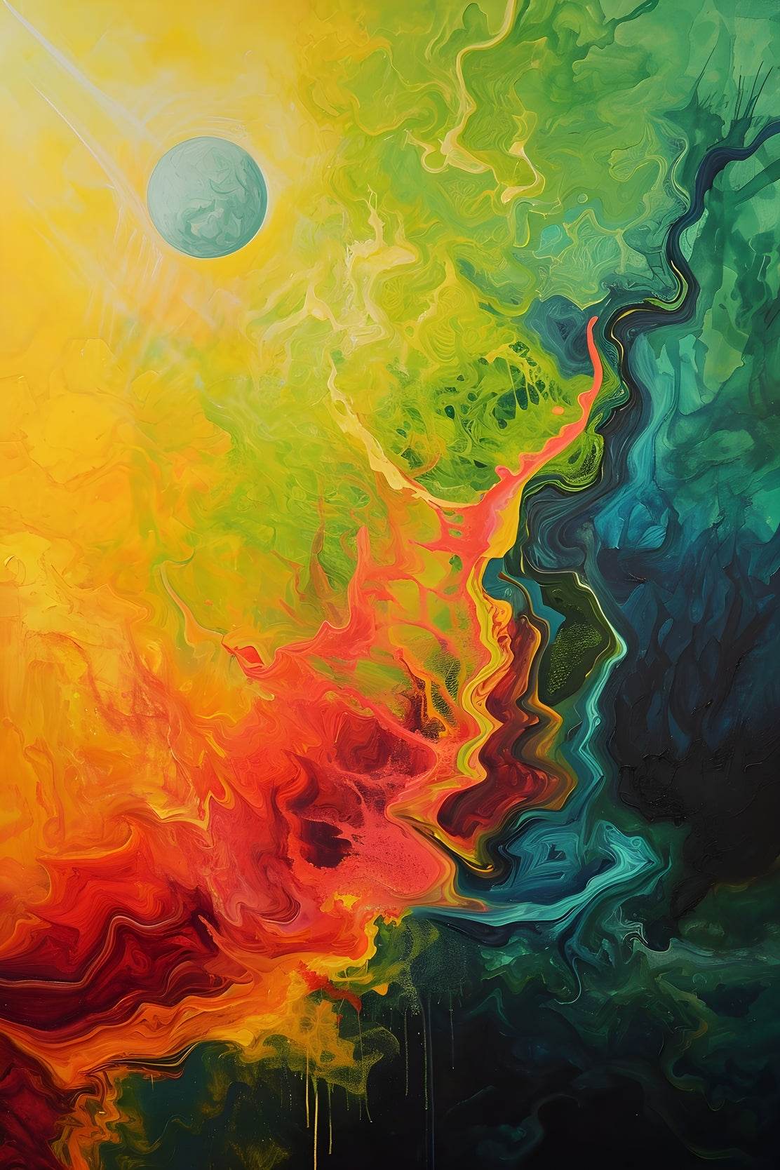Colorful Abstract Painting Background Multicolor Wall Art - beink online art store