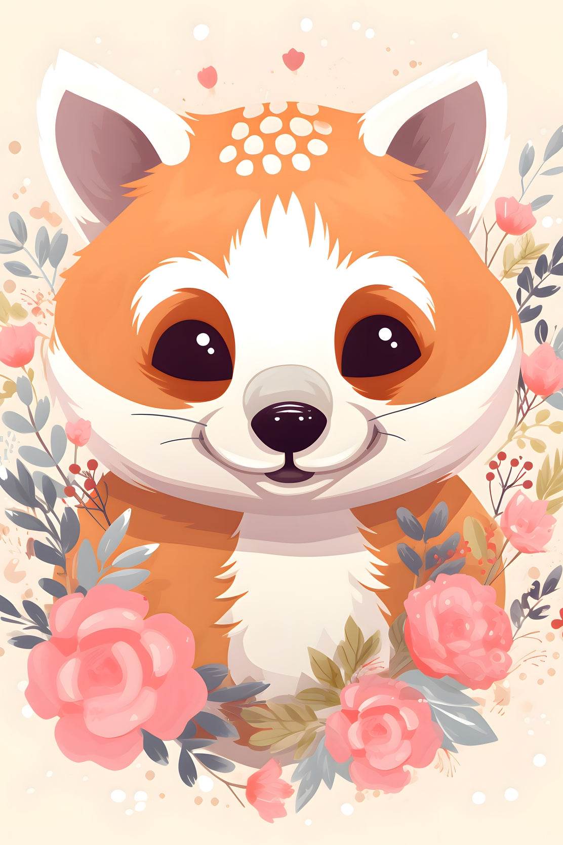 Cute Red Panda Illustration - beink online art store
