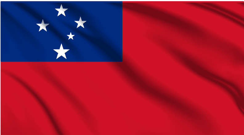 Samoa National Flag Wall Art - beink online art store