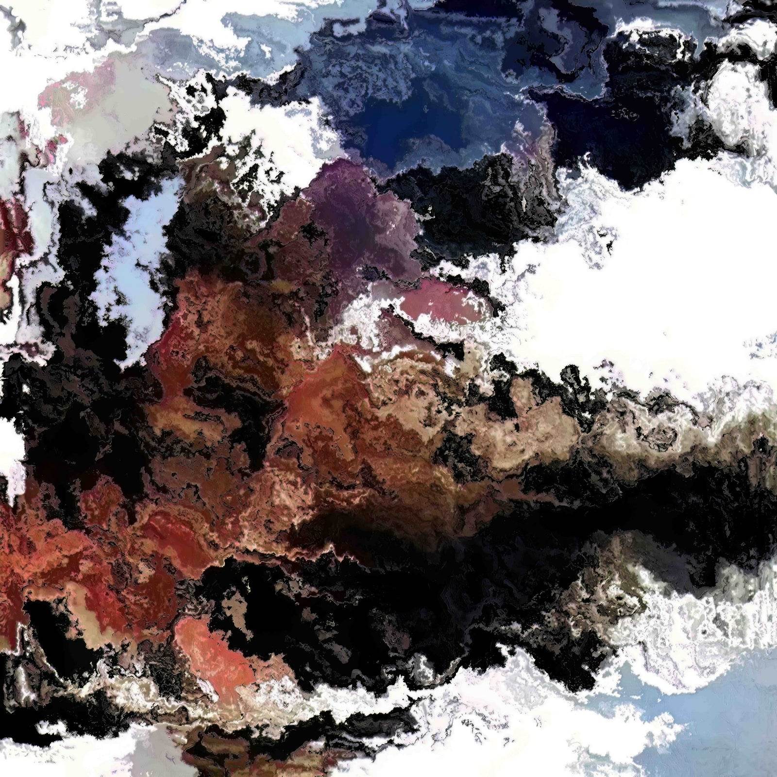 Dark Color Smoky Clouds Abstract Wall Art - beink online art store