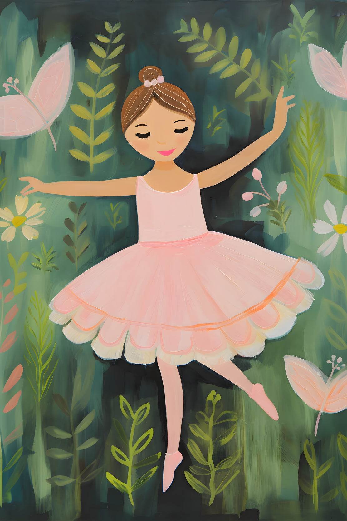 Ballerina Girl Art Print - beink online art store