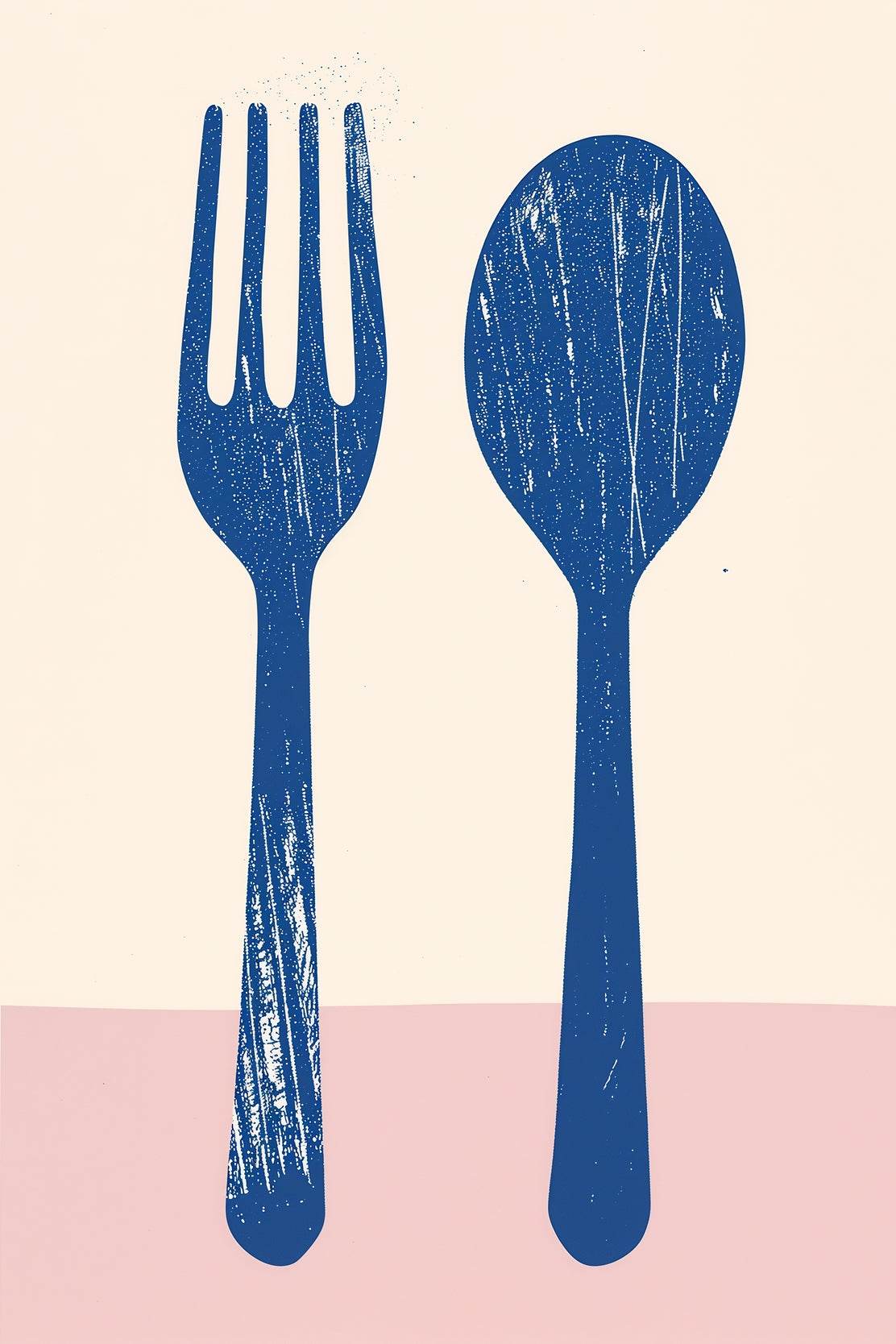 Blue Steel Utensils Wall Art - beink online art store