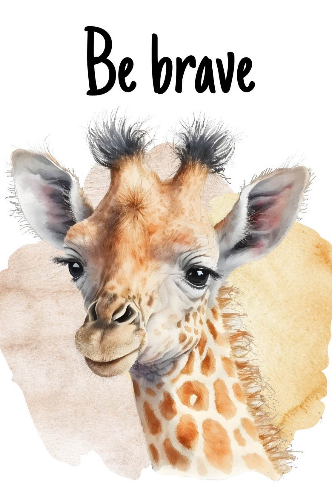 Beautiful Giraffe in Watercolor Style - beink online art store