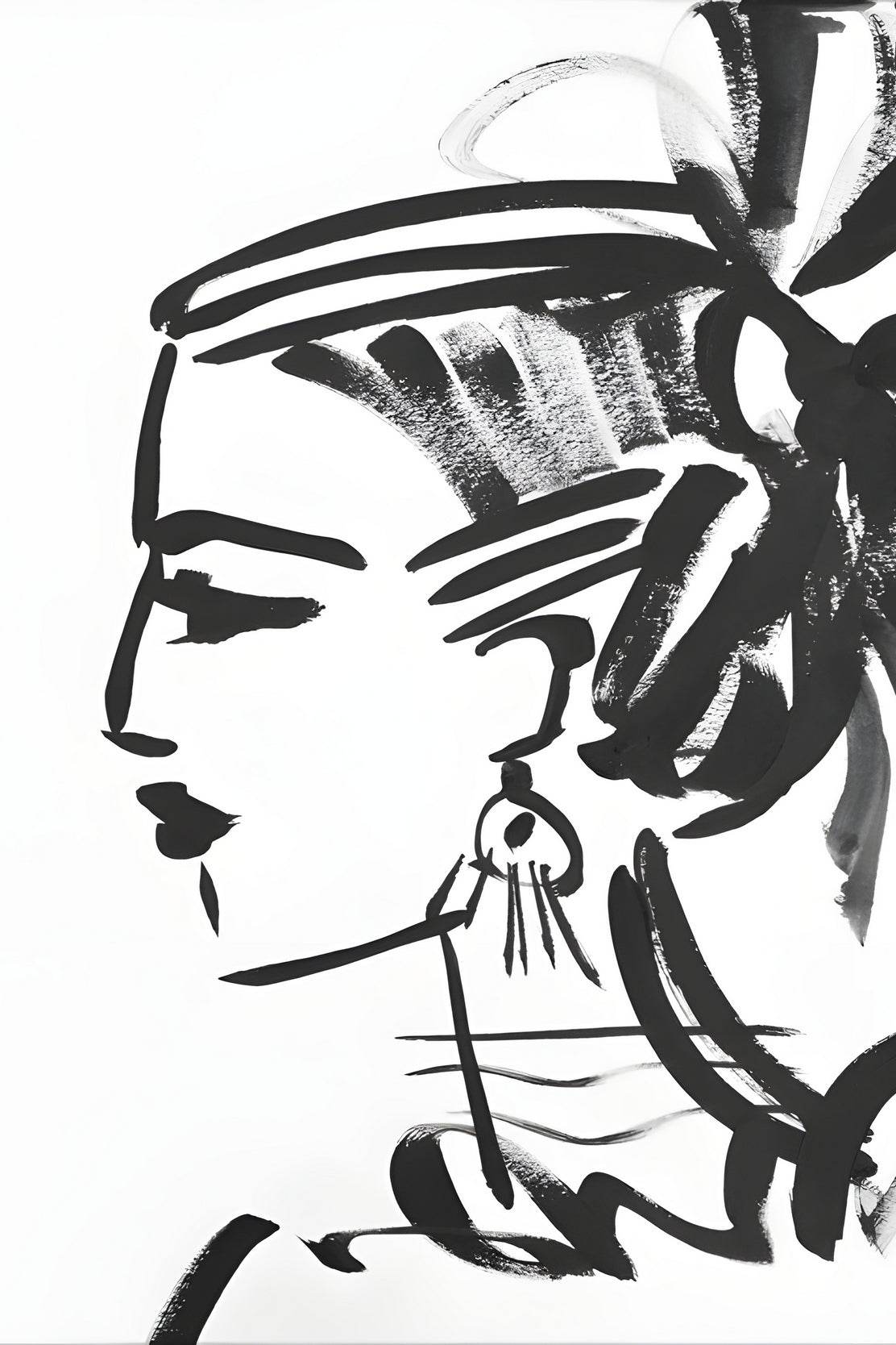 Elegant Silhouette- A Graceful Woman Wall Art - beink online art store