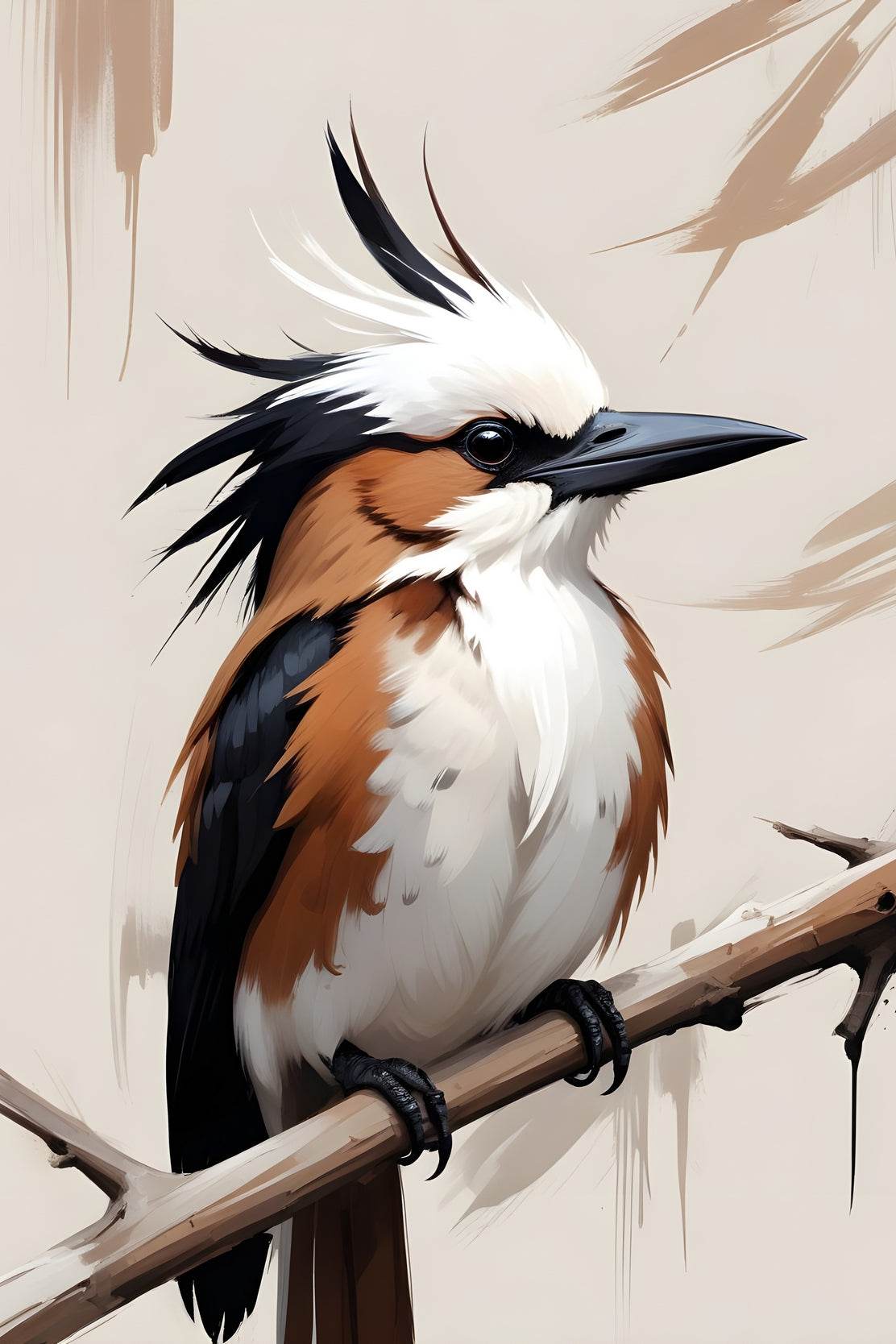 Watercolor Kingfisher Bird Wall Art - beink online art store
