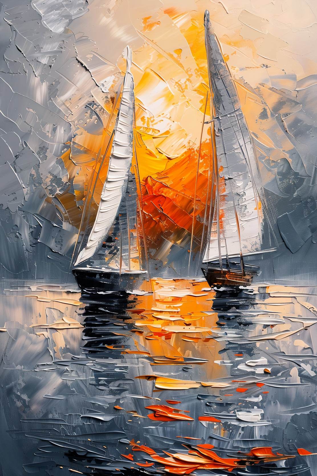 Oil Painting of Yacht Wall Art - beink online art store